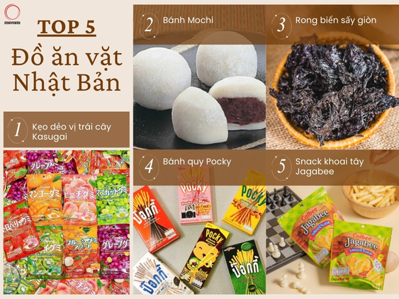 Top 5 đồ ăn vặt Nhật Bản được săn lùng nhiều nhất hiện nay